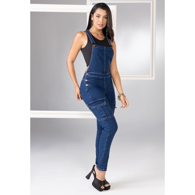MARKETING PERSONAL - Overall Largo Mujer Azul Medio Mp 100395