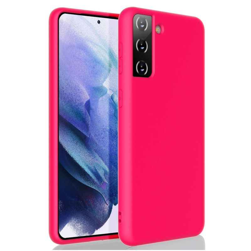 GENERICO - Funda Estuche Silicone Case Compatible Con Samsung S21 Plus Fucsia