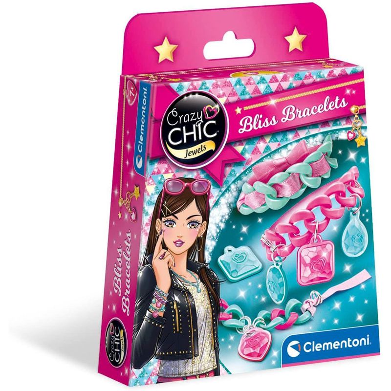 CLEMENTONI - Set Para Crear Brazaletes Con Colgantes Juguetes Para Niñas