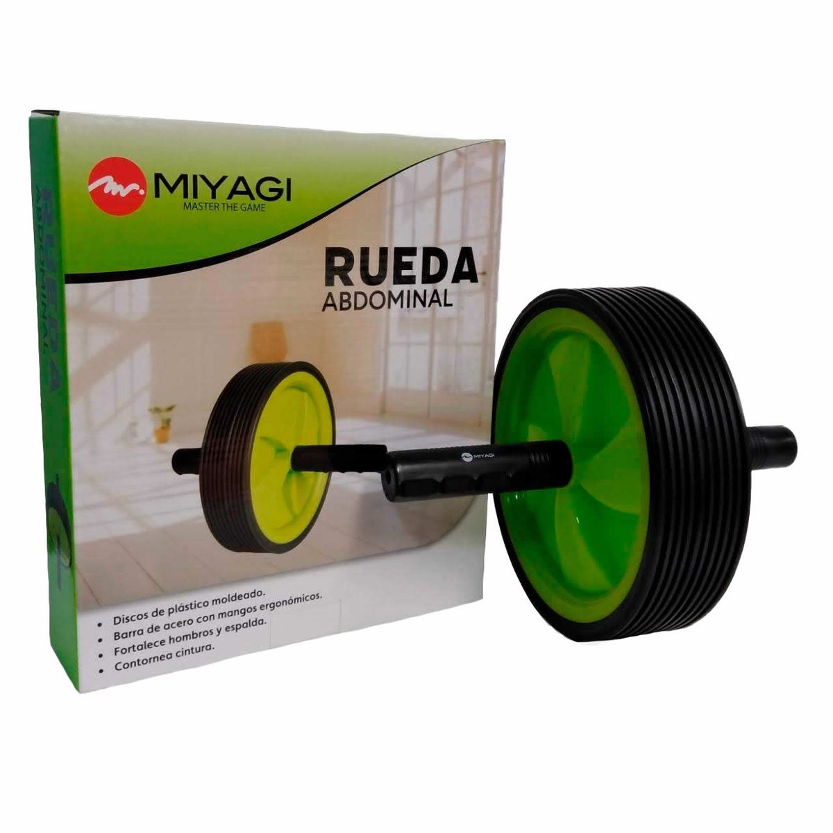 GENERICO - Rueda Abdominal Miyagi Rodillo Ejercicio Tonificador Abdomen