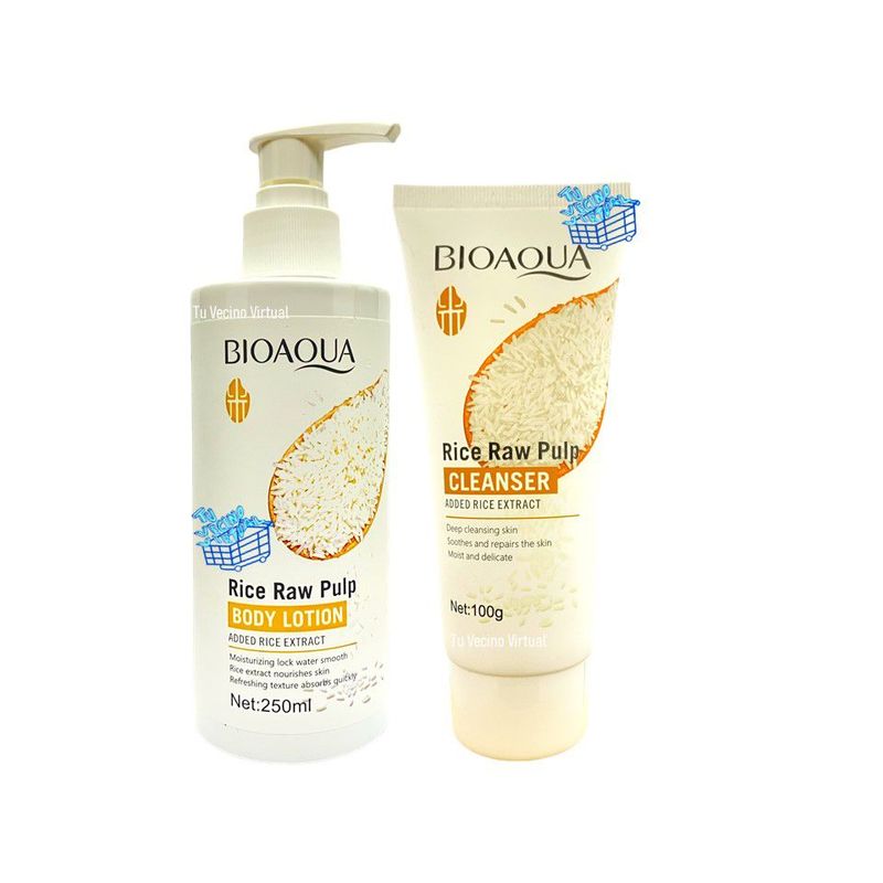 BIOAOUA - Crema corporal y jabon de arroz   Bioaqua