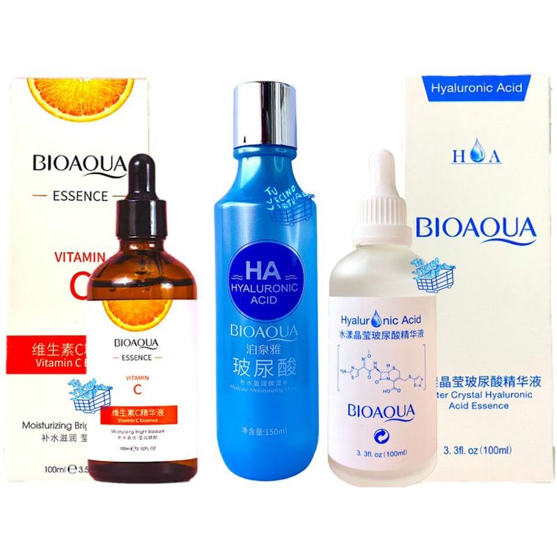 BIOAQUA - Kit x3 Sueros y tonico acido hialuronico Bioaqua