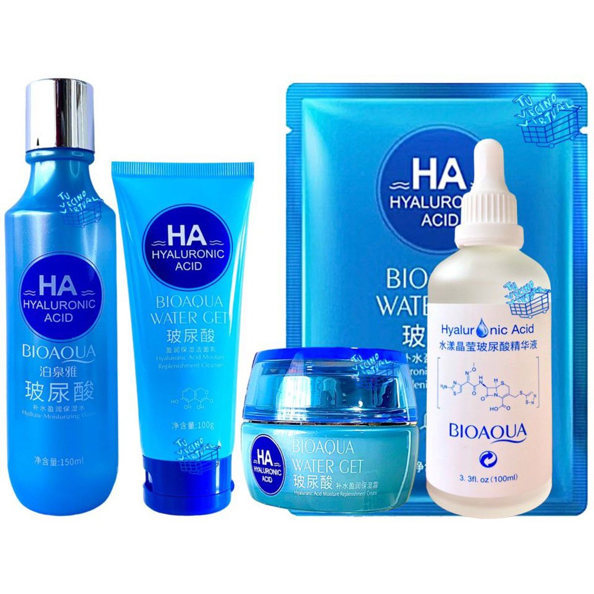 BIOAQUA - Kit x5 acido hialuronico Bioaqua