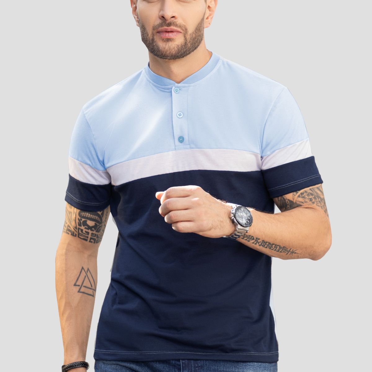 MARKETING PERSONAL - Polo Hombre Azul Claro Mp 100468