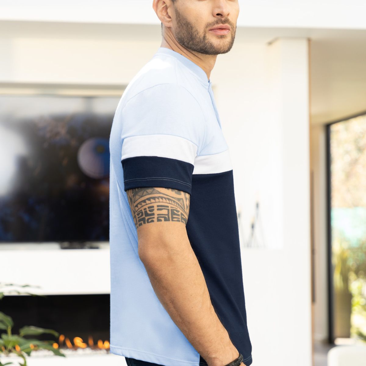 MARKETING PERSONAL - Polo Hombre Azul Claro Mp 100468