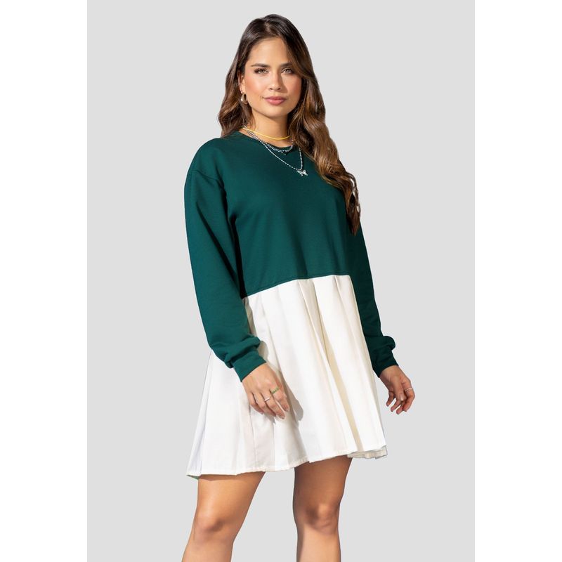 ATYPICAL - Vestido Corto Mujer Verde Botella Atypical 100634