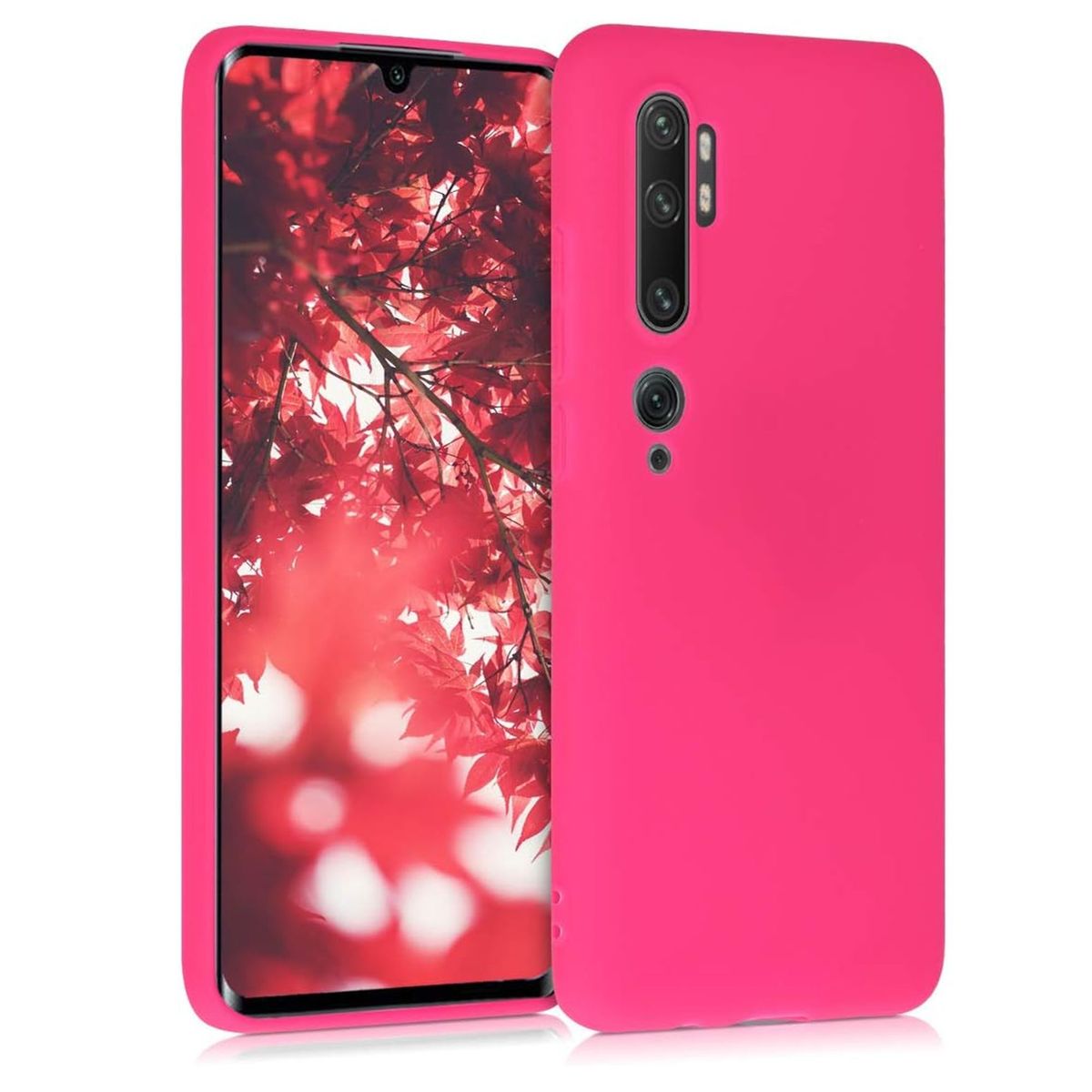 GENERICO - Funda Estuche Silicone Case Compatible Xiaomi Mi Note 10 Fucsia