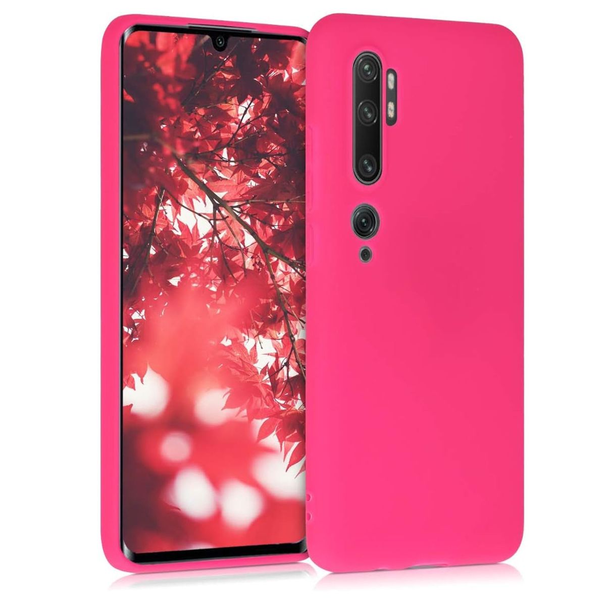 GENERICO - Funda Estuche Silicone Case Compatible Xiaomi Mi Note 10 Fucsia