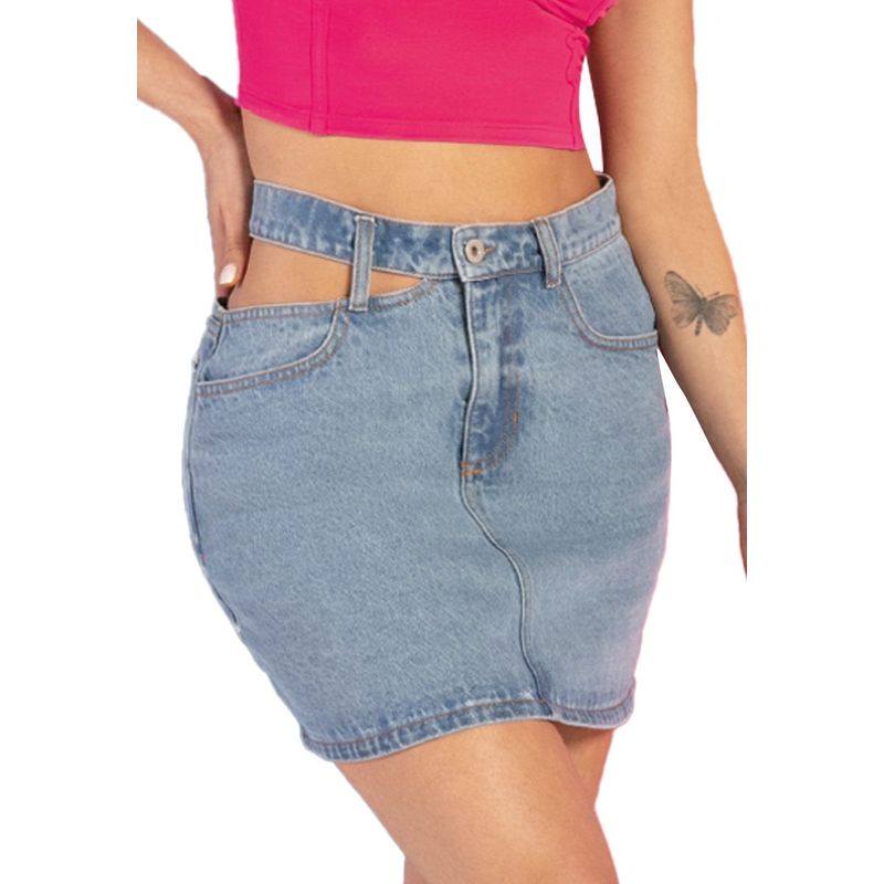 ATYPICAL - Falda Corta Mujer Azul Atypical 7025