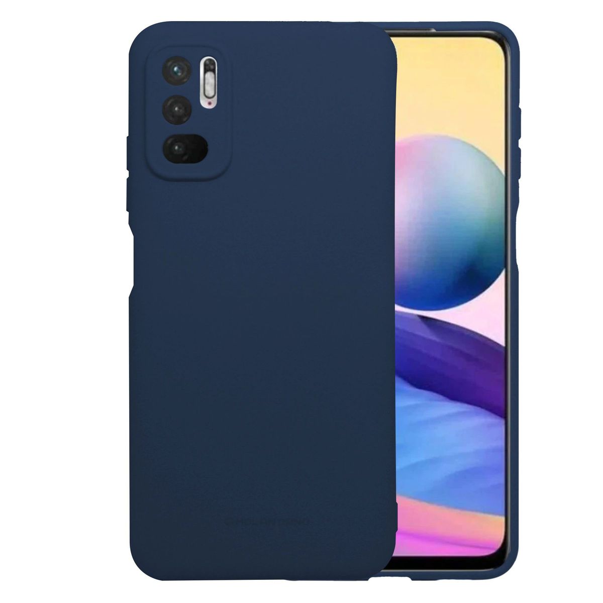 GENERICO - Funda Estuche Silicone Case Compatible Xiaomi Note 10 5G Azul Oscuro