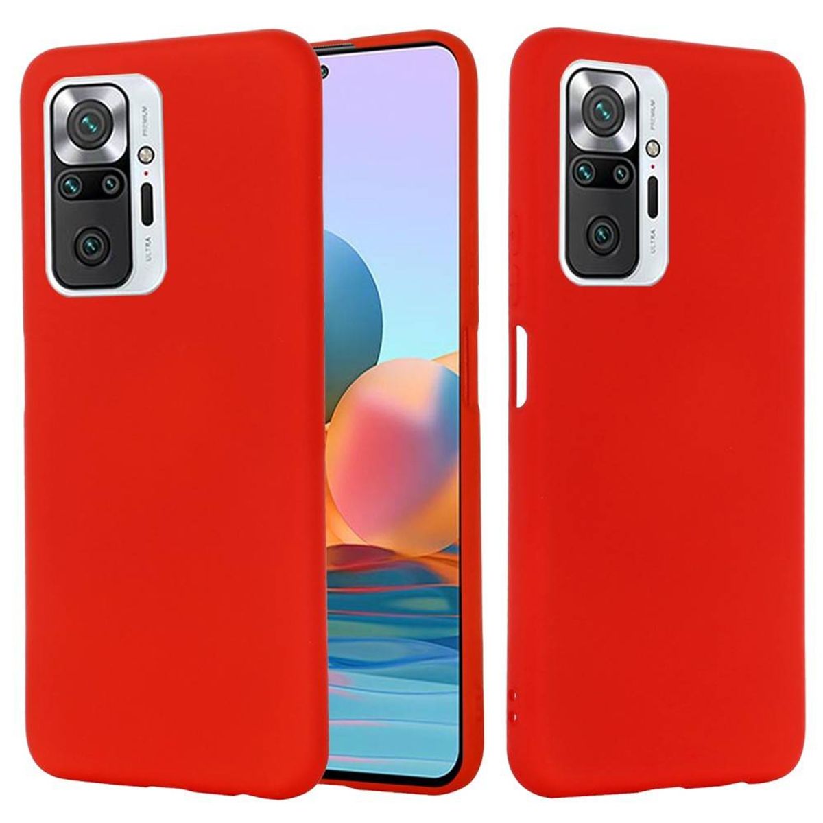 GENERICO - Funda Estuche Silicone Case Compatible Xiaomi Note 10 Pro Rojo