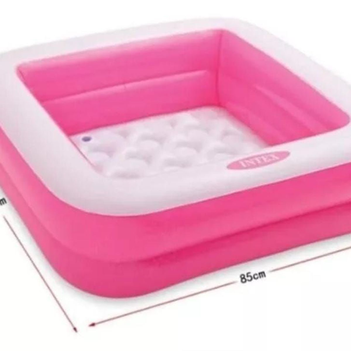 INTEX - Piscina Inflable Cuadrada Intex  De 85cm X 23cm Rosa Y Blanca