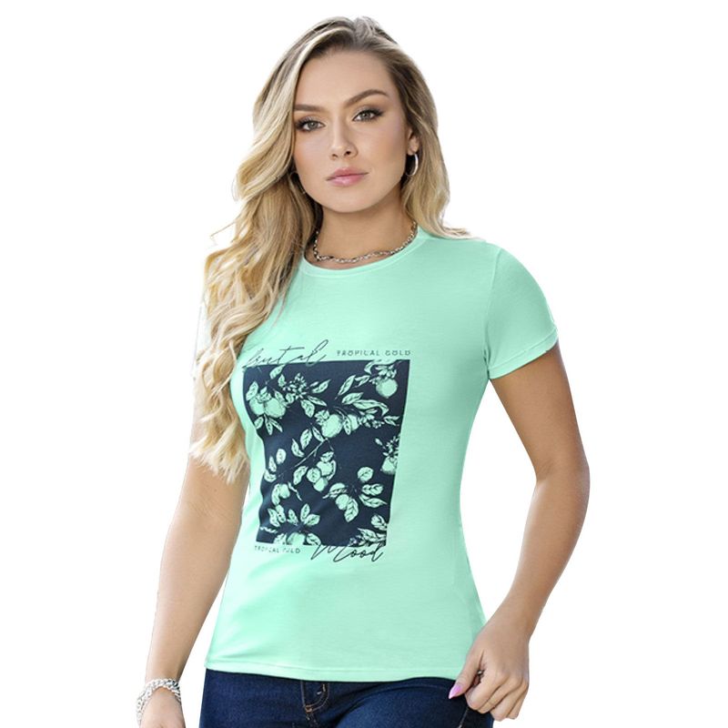 MARKETING PERSONAL - Camiseta Mujer Verde Mp 7738