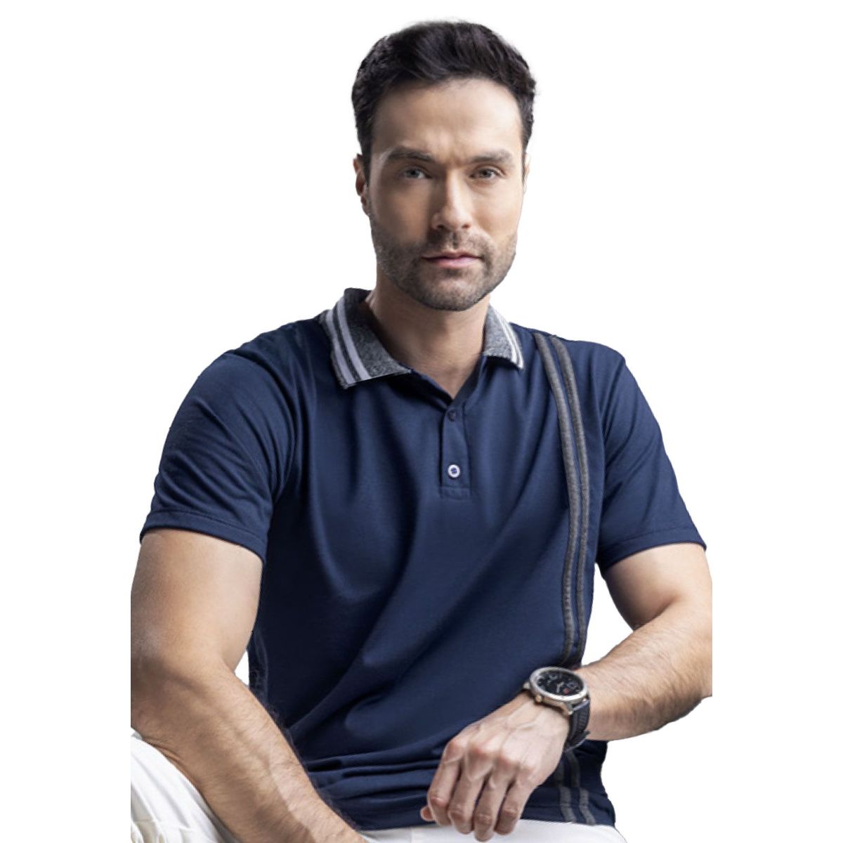 MARKETING PERSONAL - Polo Hombre Azul Mp 7783