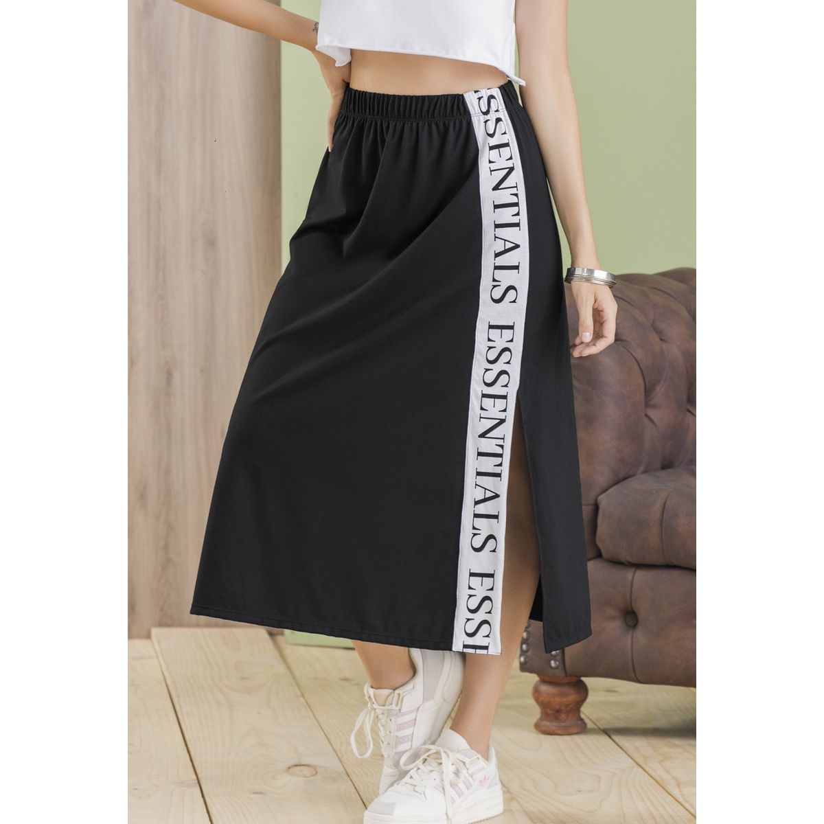 RUTTA - Falda Larga Mujer Negro Rutta 102893