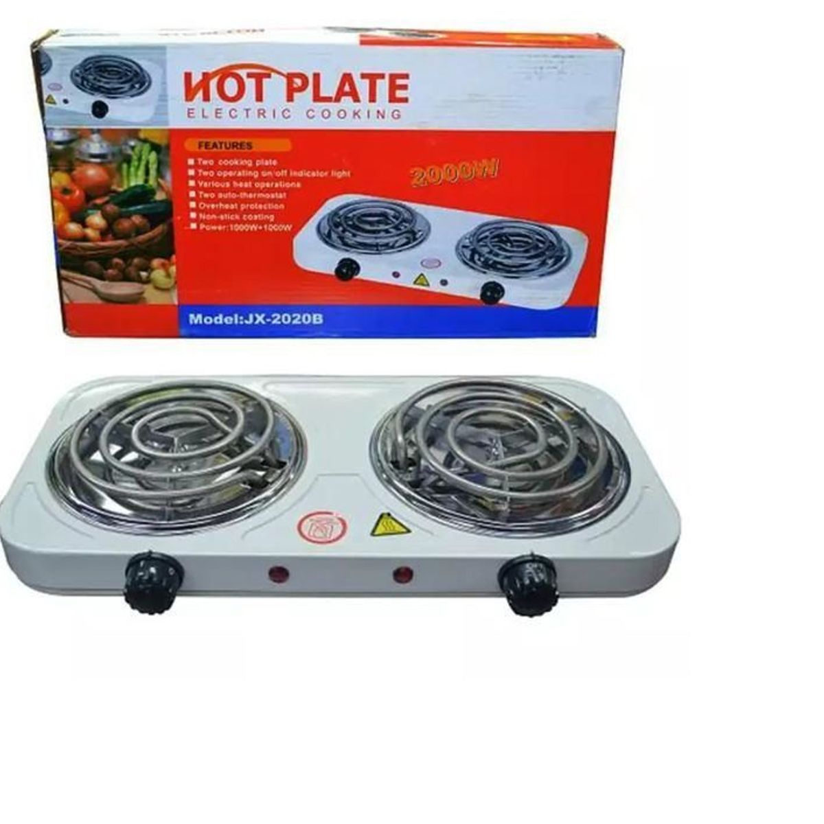 ESTILO - Estufa Electrica Dos Puestos Portatil