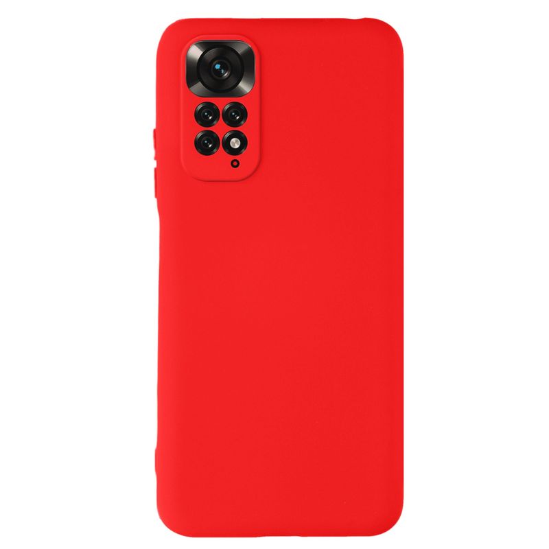 GENERICO - Funda Estuche Silicone Case Compatible Con Xiaomi Note 11 Pro Rojo