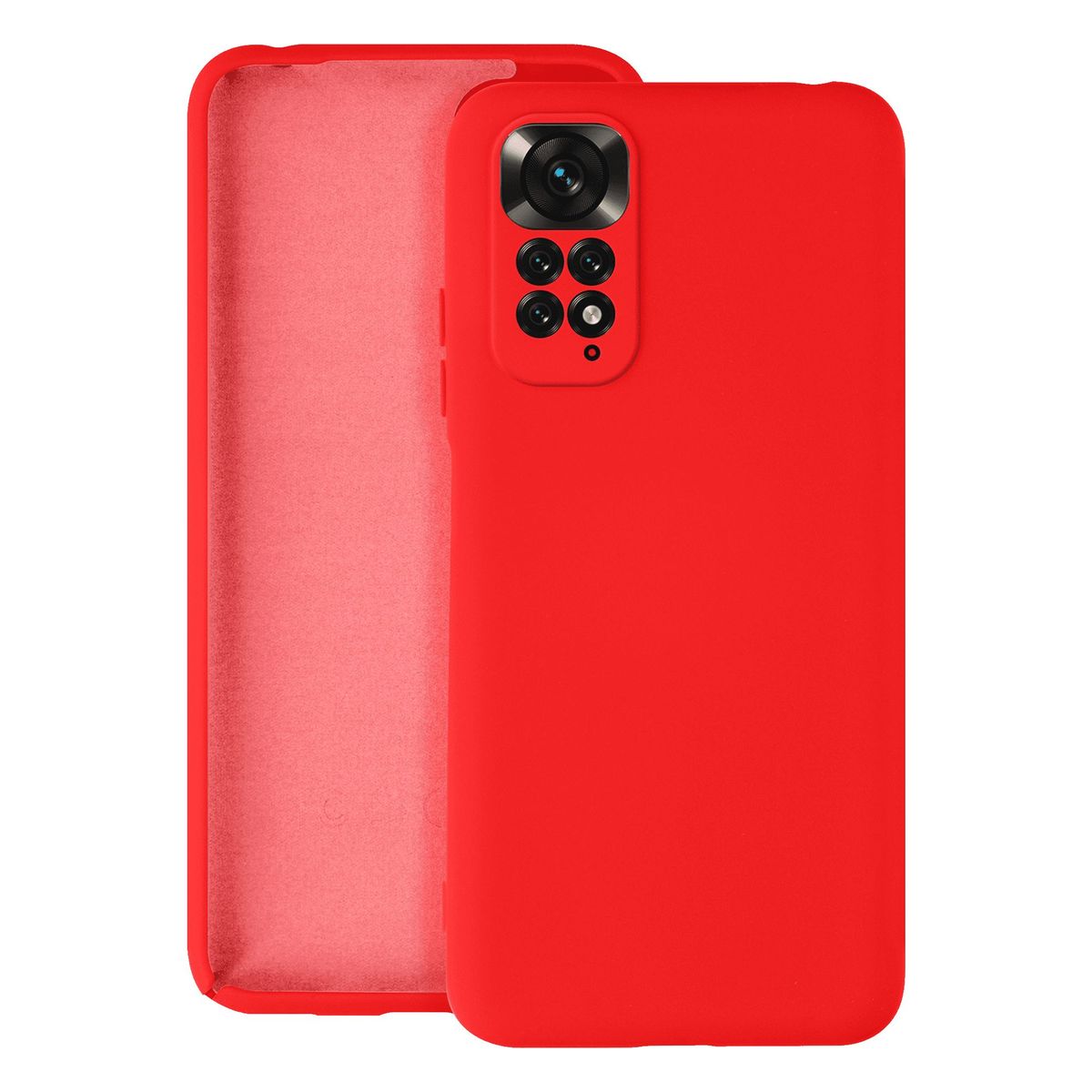 GENERICO - Funda Estuche Silicone Case Compatible Con Xiaomi Note 11 Pro Rojo
