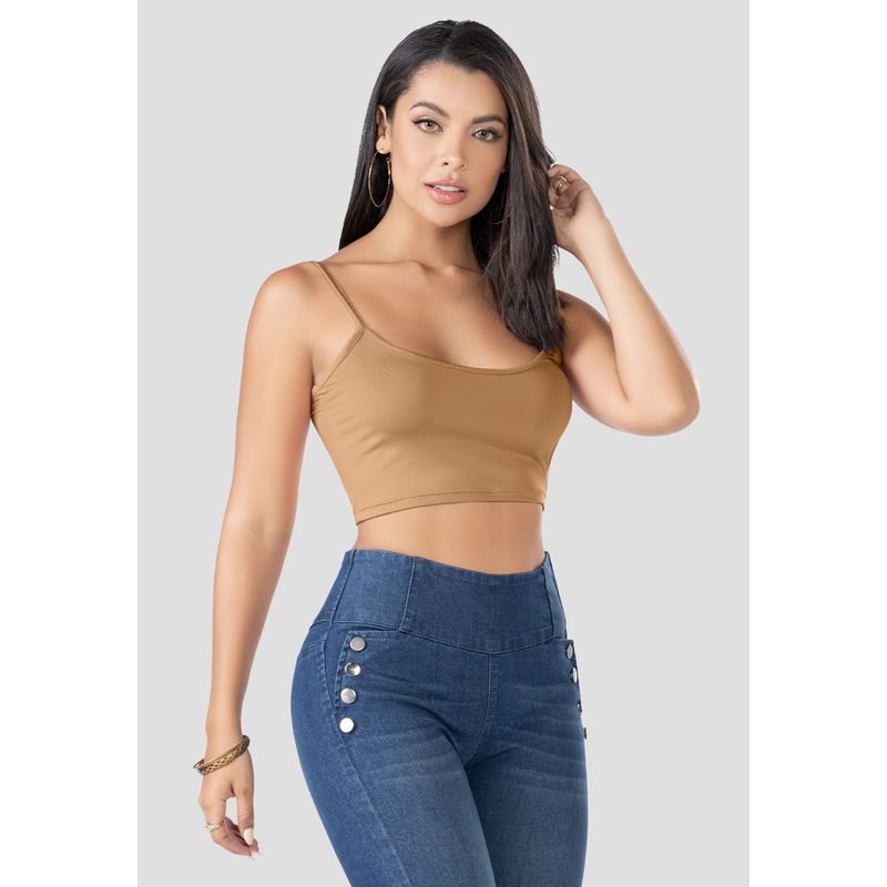 MARKETING PERSONAL - Crop Top Mujer Caramelo Mp 100229