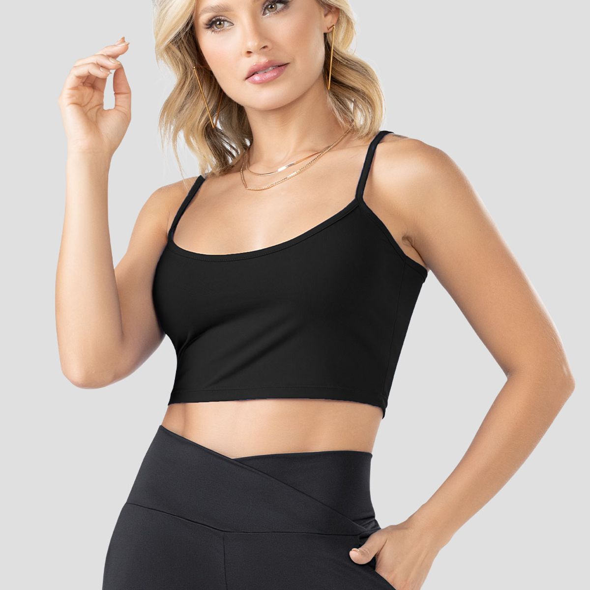 MARKETING PERSONAL - Crop Top Mujer Negro Mp 100229