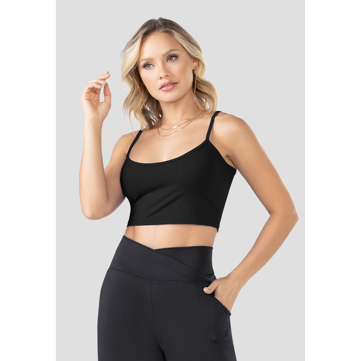 MARKETING PERSONAL - Crop Top Mujer Negro Mp 100229