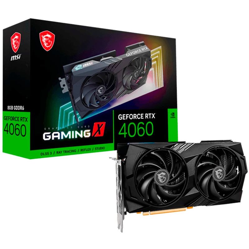 MSI - Tarjeta De Vídeo MSI GeForce RTX 4060 GAMING X GDDR6 8GB