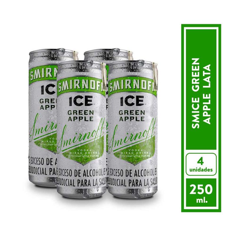 SMIRNOFF - Smirnoff ice green apple 4x250ml