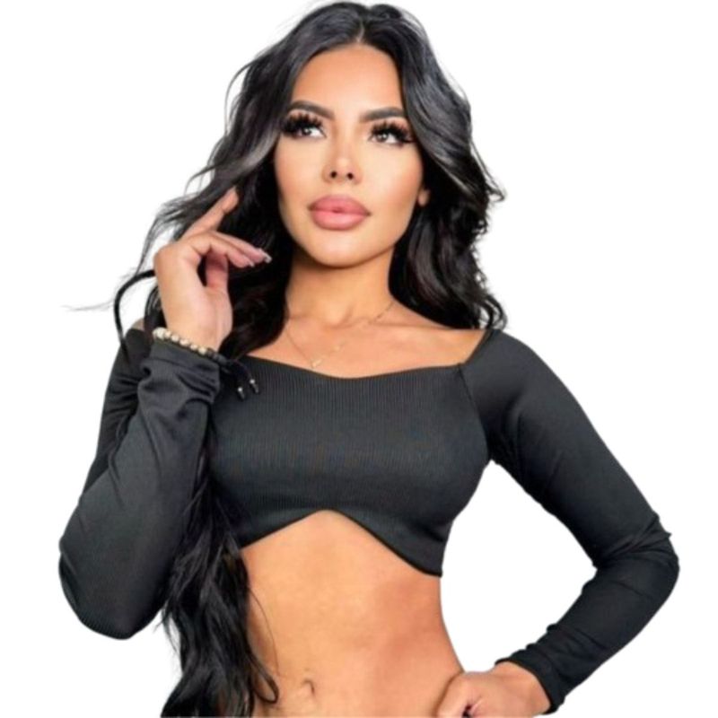 RAINBOW MODA - Blusa Top Crop Mujer Blusas cortas Femeninas