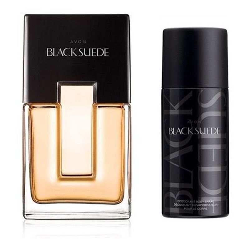 AVON - Set Perfume + Desodorante Aerosol Black Suede Avon