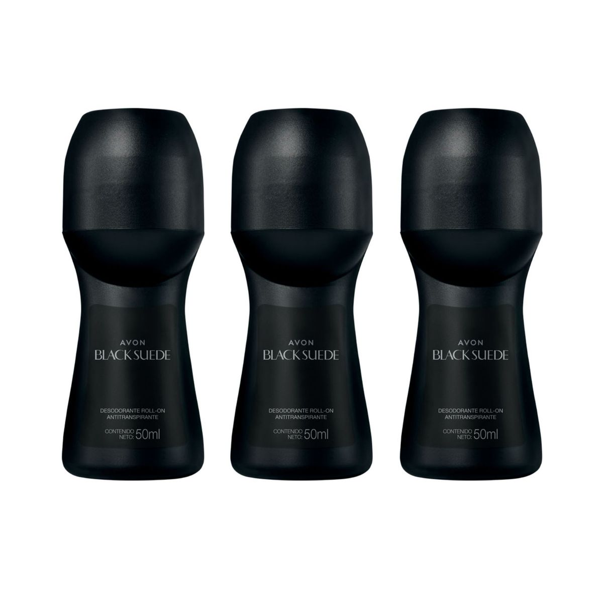 AVON - Desodorante Antitranspirante Roll-on 50ml Black Suede X 3