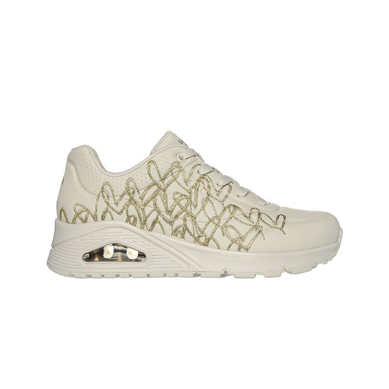 SKECHERS - SKECHERS TENIS UNO - GOLDEN HEART DAMA BEIGE