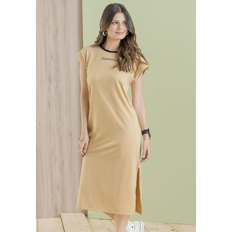 RUTTA - Vestido Largo Mujer Caramelo Rutta 102897