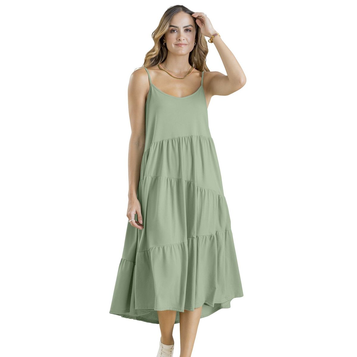 RUTTA - Vestido Largo Mujer Verde Oliva Rutta 102903