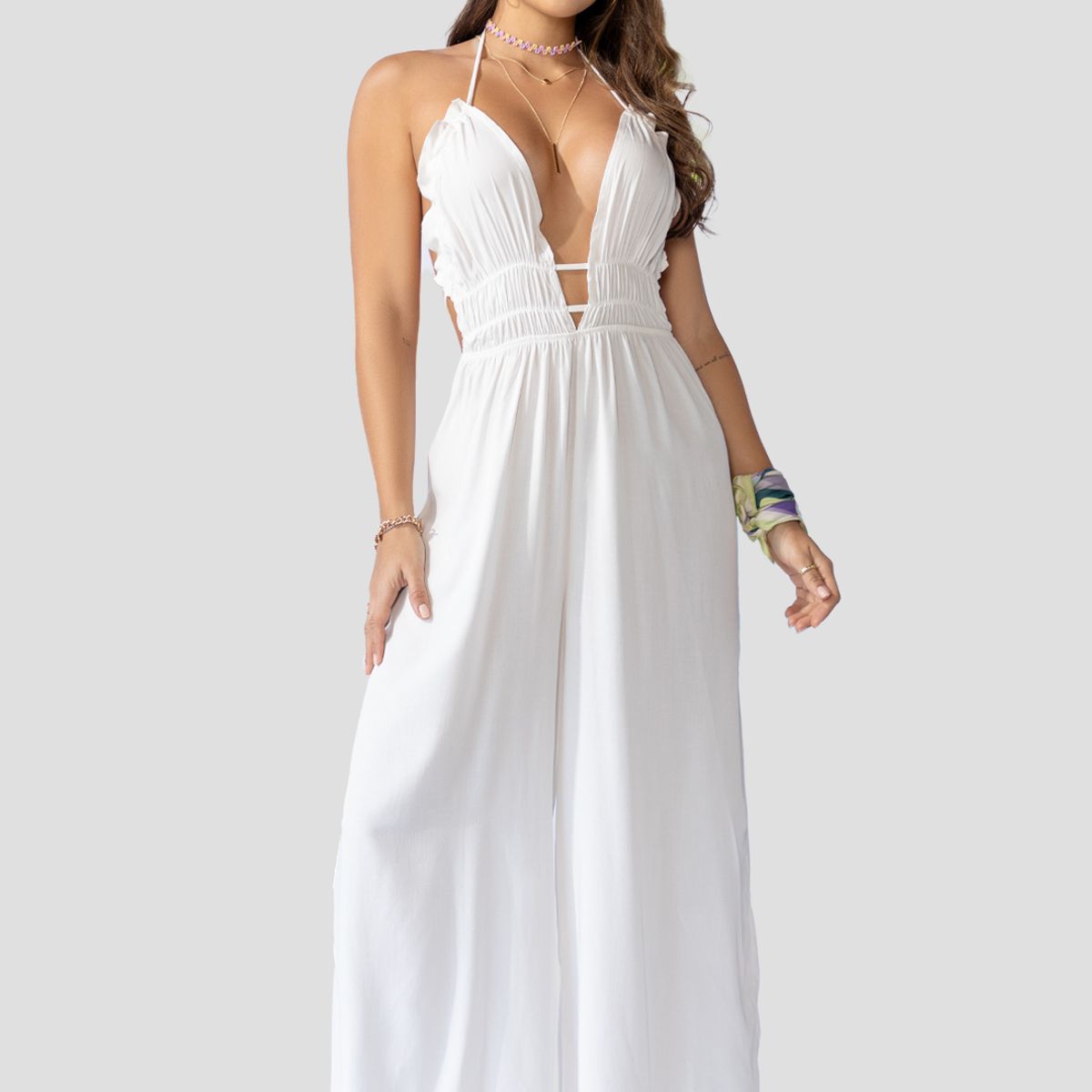 ATYPICAL - Enterizo Largo Mujer Marfil Atypical 32578