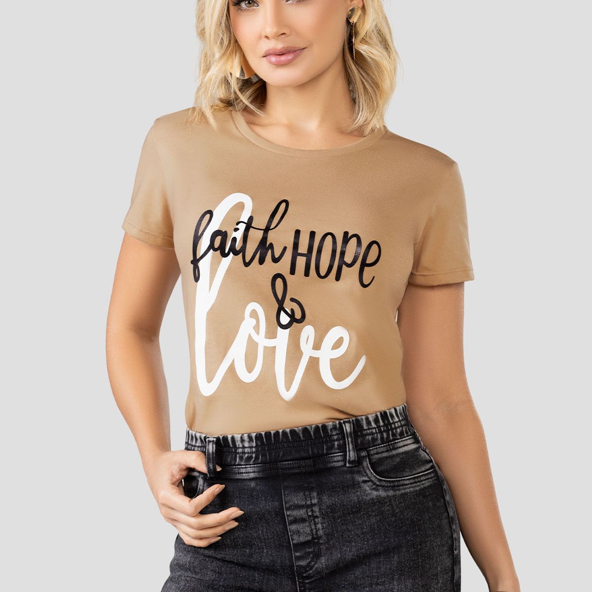 MARKETING PERSONAL - Camiseta Mujer Beige Mp 100778