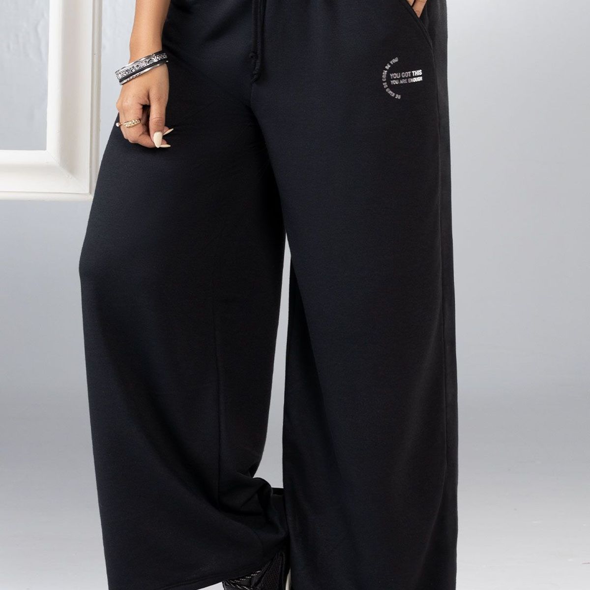 MARKETING PERSONAL - Pantalón Sudadera Mujer Negro Mp 101032