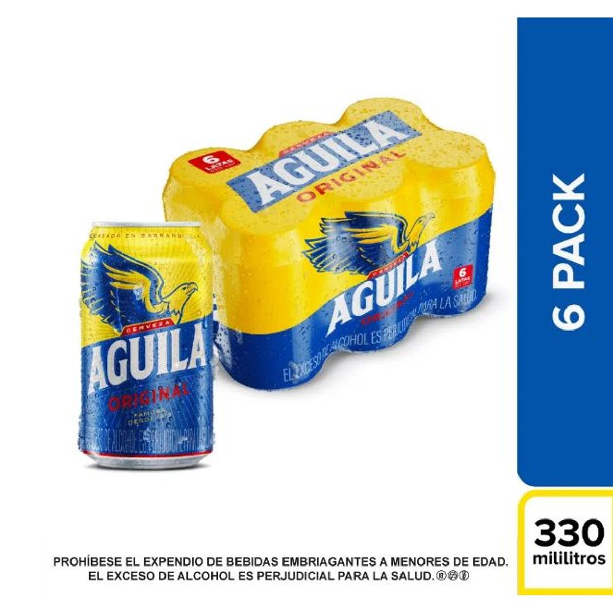 AGUILA - Cerveza Aguila Original 6x330ml