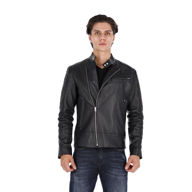 LA CHAQUETERIA - Chaqueta en Cuero Negro Aryan