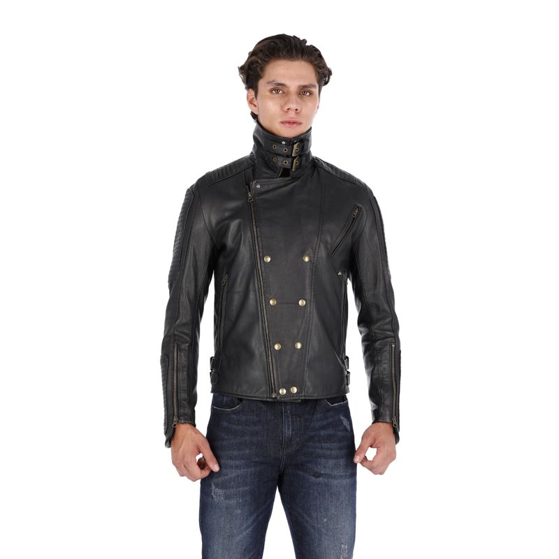 LA CHAQUETERIA - Chaqueta en Cuero Negro Dragon