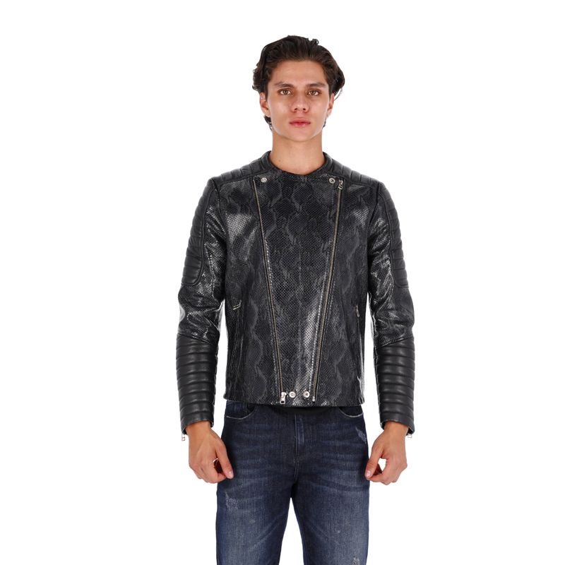 LA CHAQUETERIA - Chaqueta en Cuero Folia Negro Ragnar