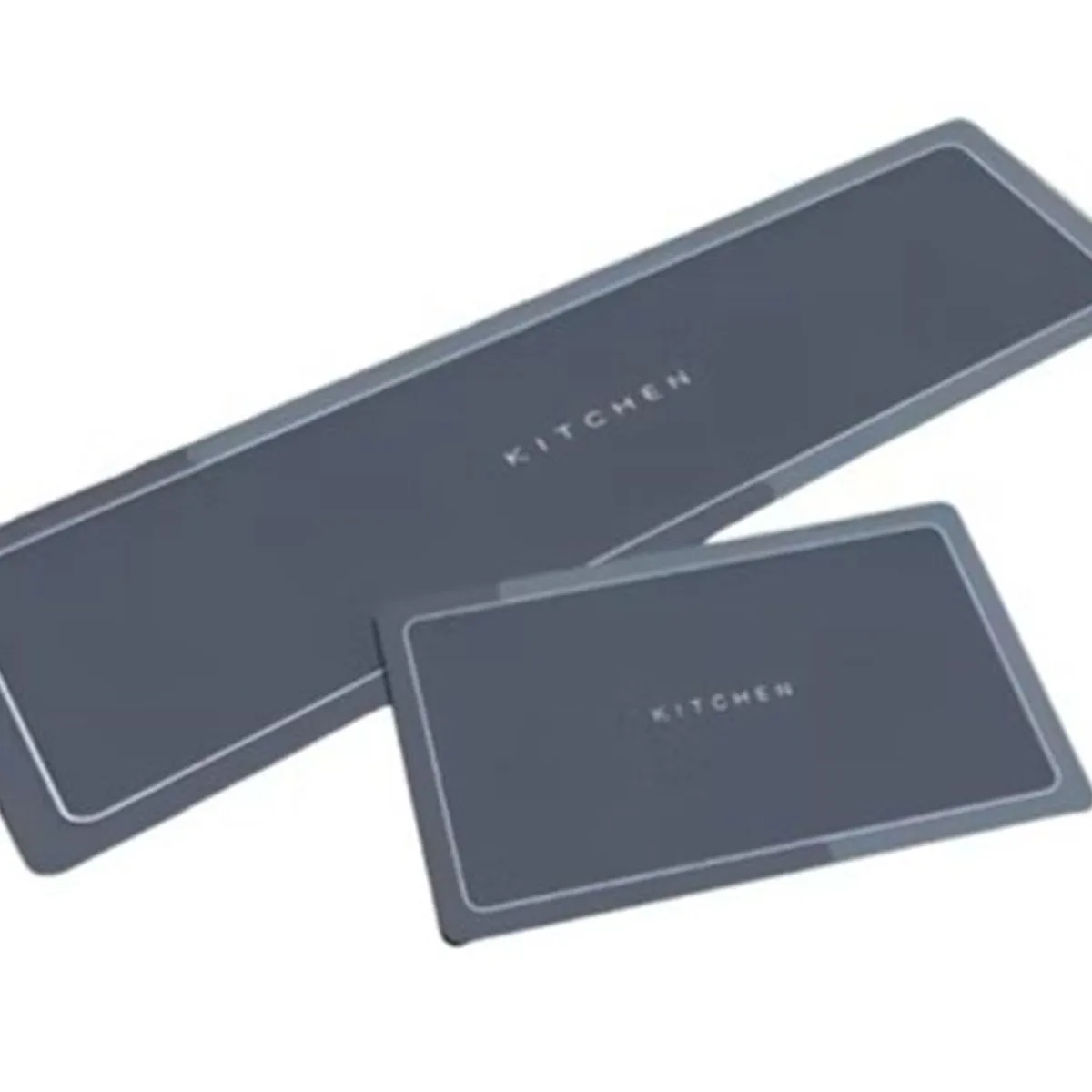 GENERICO - Combo Alfombras Dos Tapetes Antideslizante Absorbente Azul