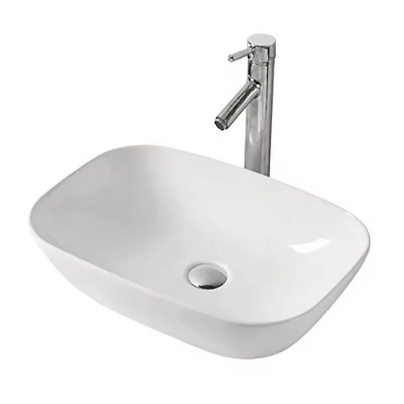 GENERICO - Lavamanos Blanco Vessel Coal 46 X 34 X 13,5 Cm( No incluye Griferia)