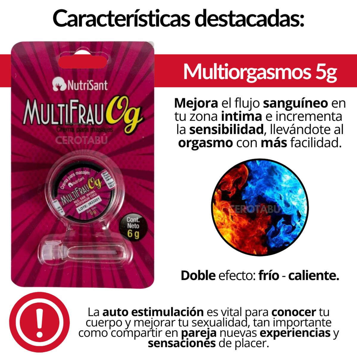 GENERICO - Lubricante Multiorgasmos +Sensibilidad +Placer 5g + Feromonas