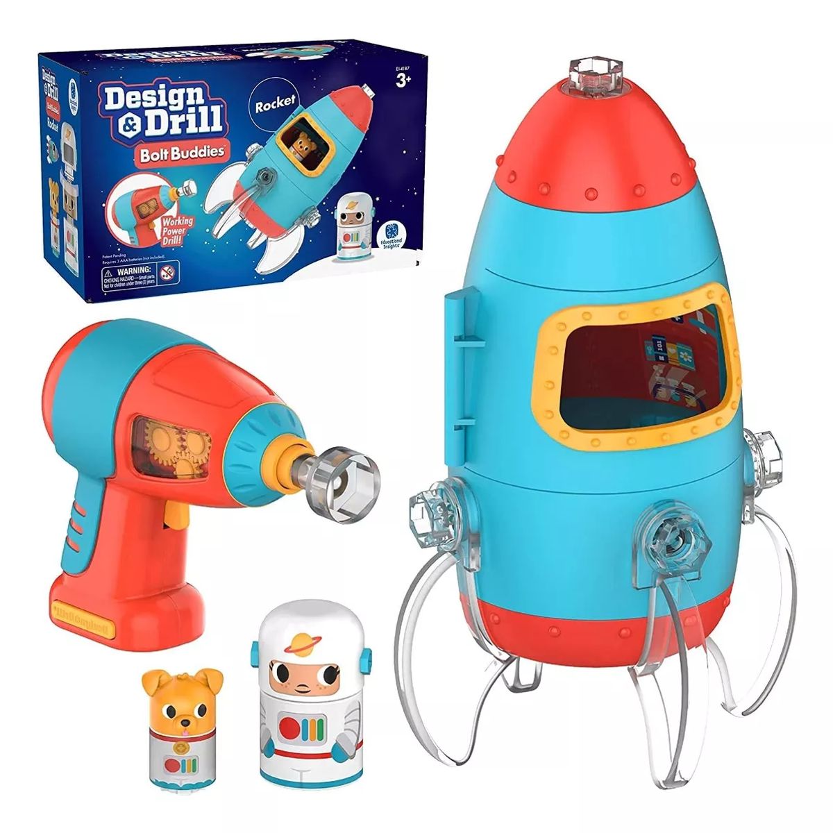 EDUCATIONAL INSIGHTS - Juego Educativo Construcción Cohete Espacial Para Niños