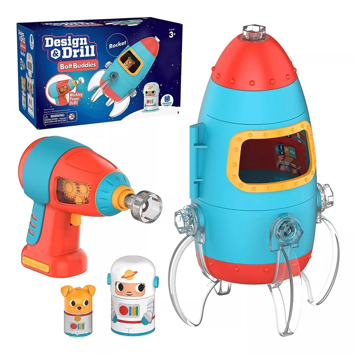 EDUCATIONAL INSIGHTS - Juego Educativo Construcción Cohete Espacial Para Niños