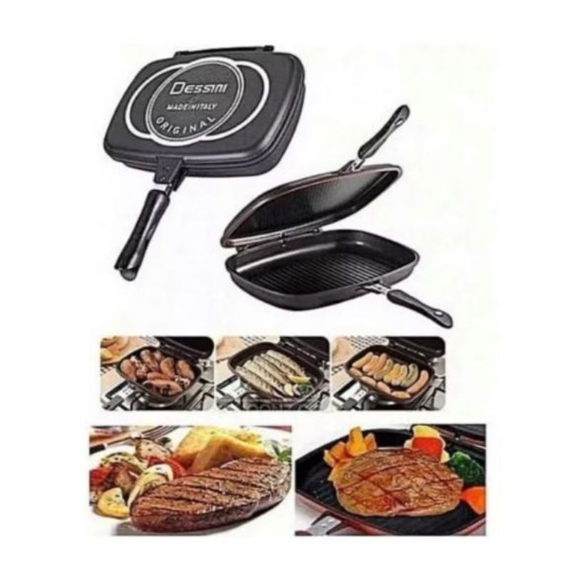 GENERICO - Sartén Doble Parrilla Dessiny Antiadherente 36 Cm