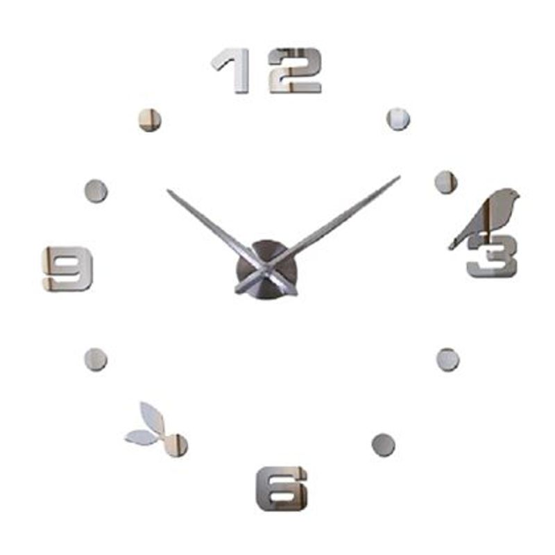GENERICO - RELOJ 3D TAMAÑO MINI   ESTILO  PAJARO COLOR PLATEADO