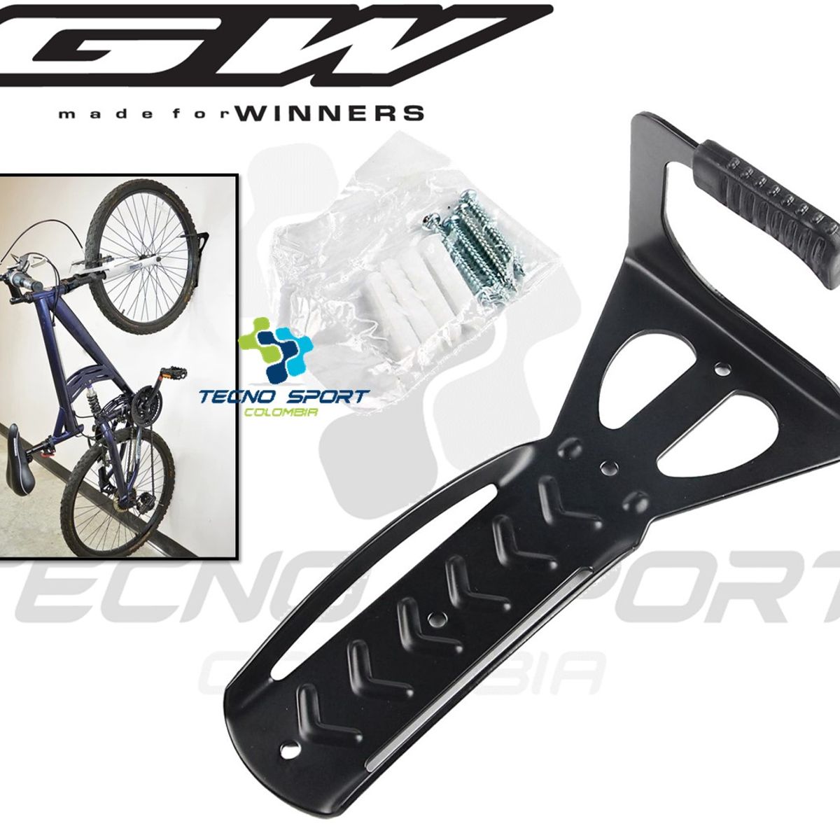 GENERICO - Gancho Reforzado Colgar Bicicleta Pared Soporte Organizador