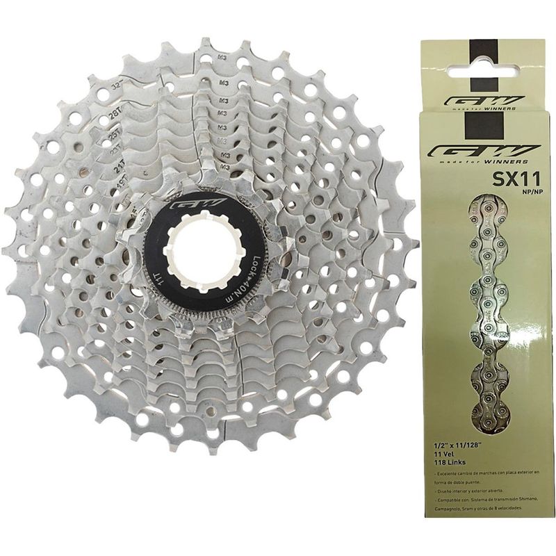 GW - Pacha + Cadenilla Bicicleta Gw 11 V 11-32 Ruta Combo