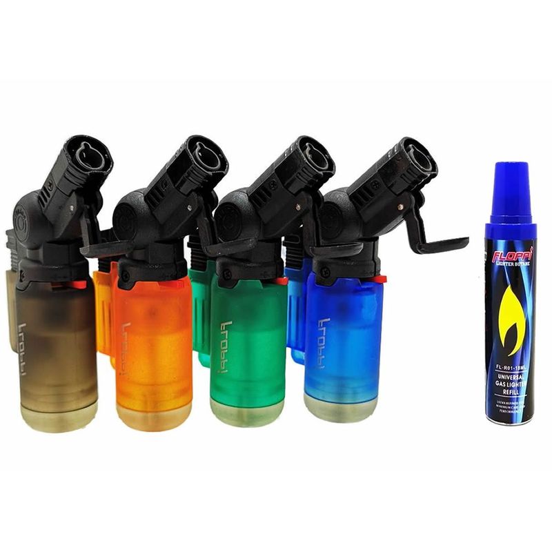 GENERICO - Encendedor Mini Soplete Flameador Cocina + 1 Recarga Butano